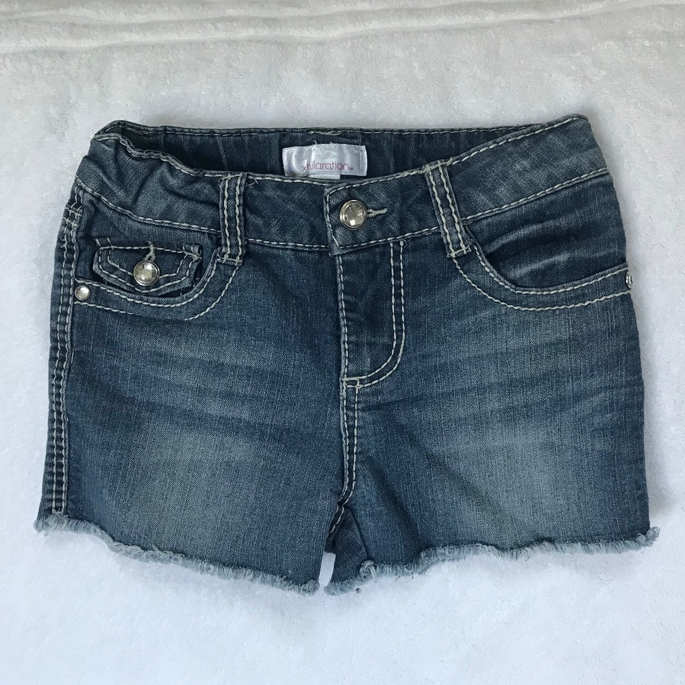 Xhilaration blue stretch cutoff Jean Shorts Girls Size 7 / 8 (Big Kids)